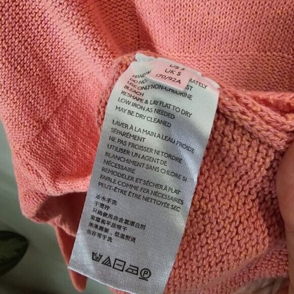 NWT FREE PEOPLE BEACH CORAL/CORA CREW NECK PULLOVER SWEATER COTTON SIZE SMALL - Picture 14 of 16
